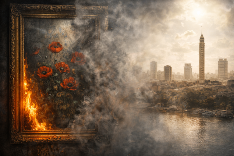 لغز اللوحة الملعونة: كيف تبخرت “زهرة الخشخاش” من قلب القاهرة في وضح النهار؟